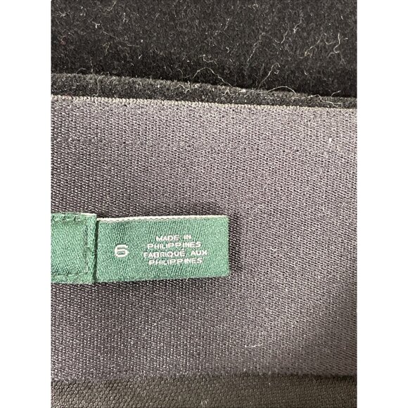 Lauren Ralph Lauren Pants Womens Size 6 Black Velour Skinny Stretch‎ - Picture 10 of 15